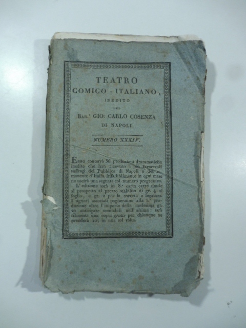 Avviso alle fanciulle. Commedia in cinque atti